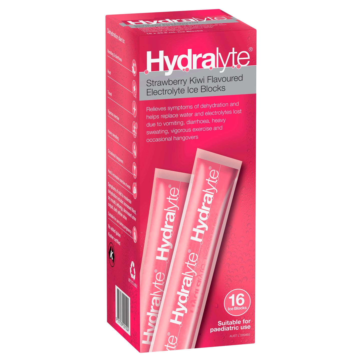 Hydralyte Effervescent Strawberry Kiwi Tablets 20