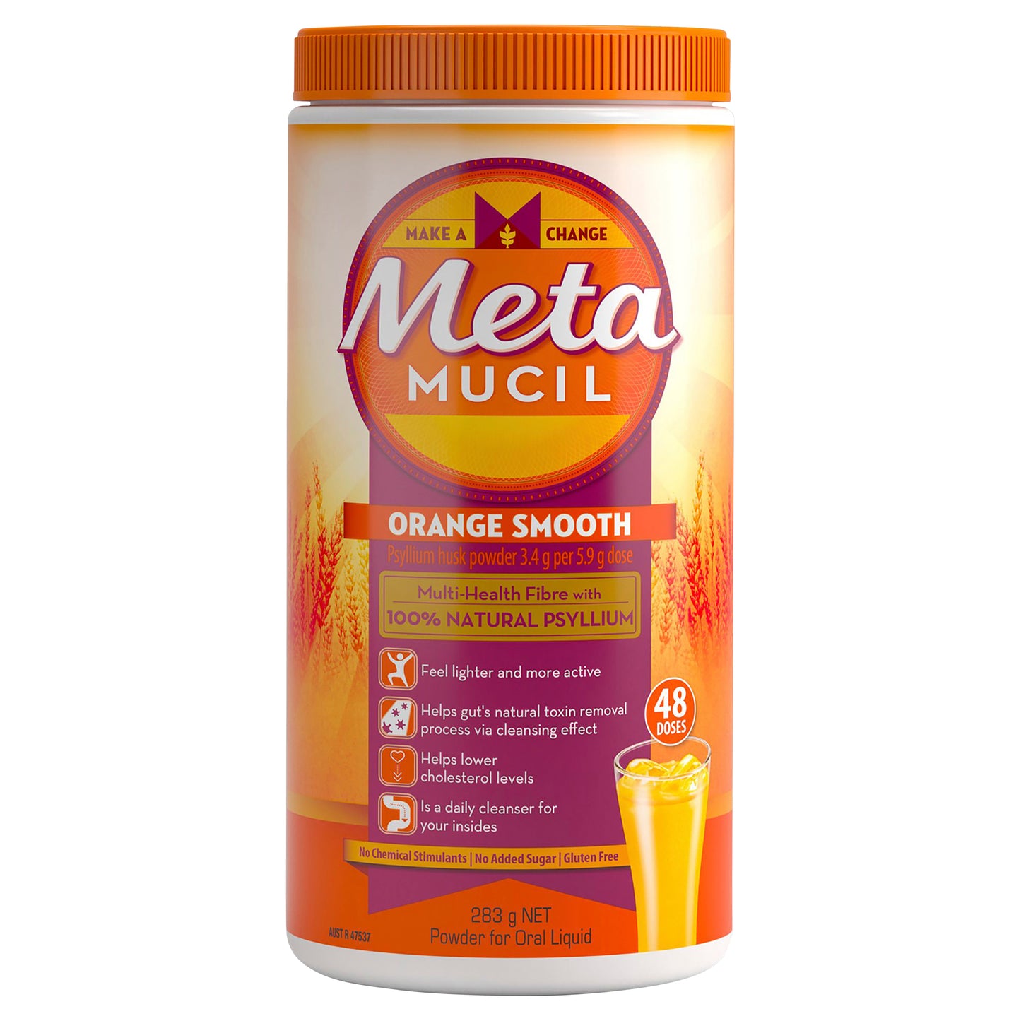Metamucil Smooth Orange 48 Dose 283g