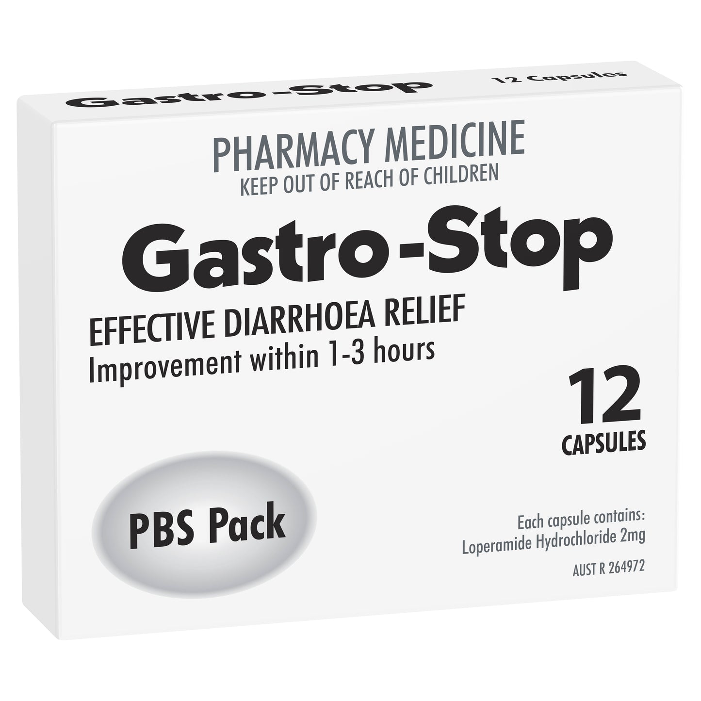 Gastro Stop PBS Only Capsules 2mg 12