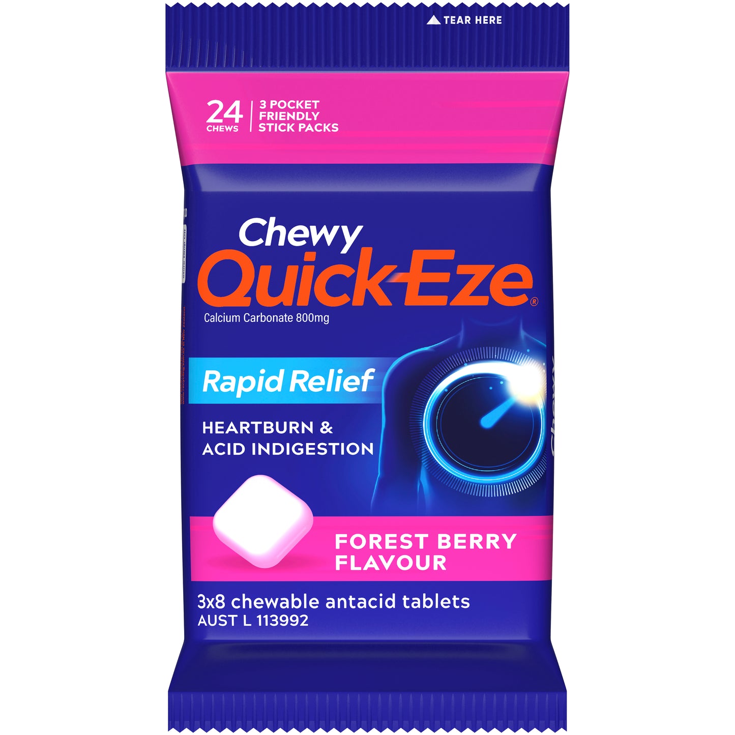 Quickeze Chewable Fruit & Berry Multipack 24 x 6