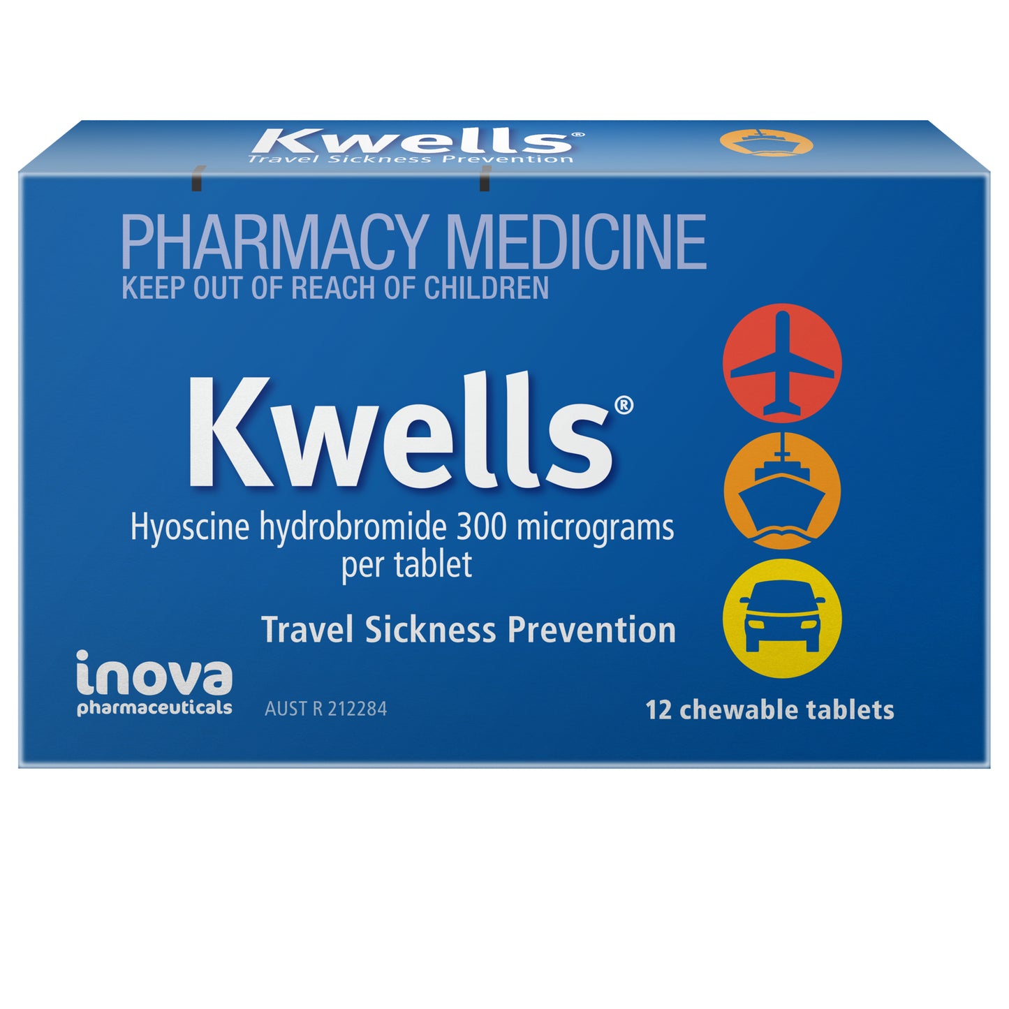 Kwells Travel Sickness Prevention 12 Chewable Tablets