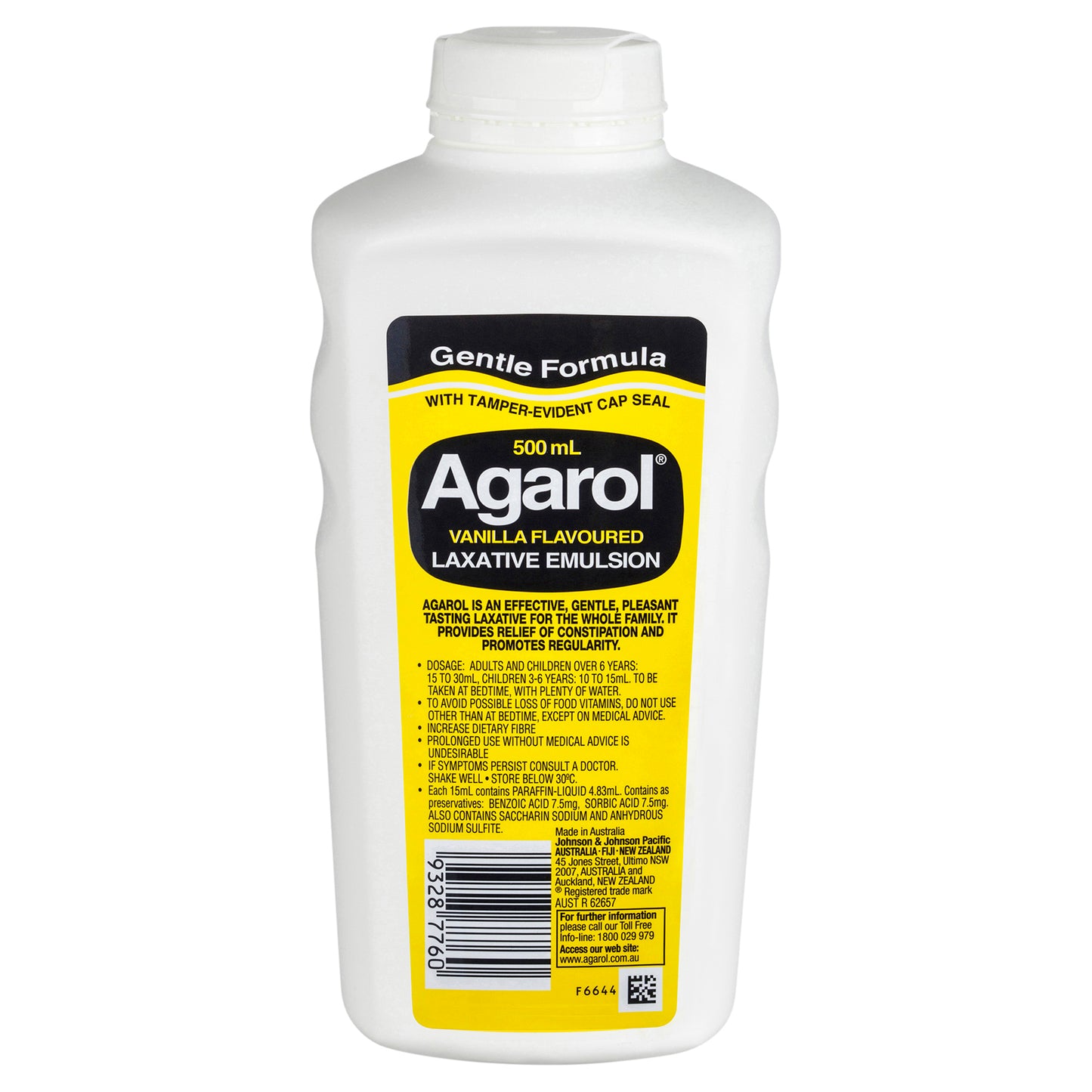 Agarol Laxative New Gentle Vanilla 500mL