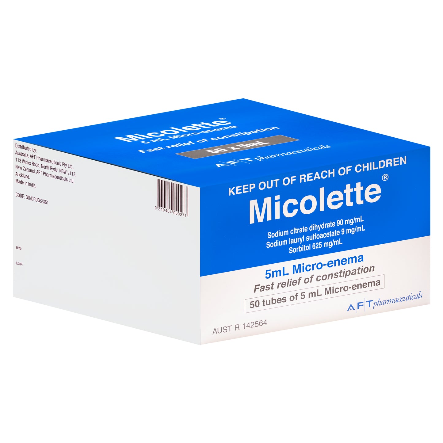 Micolette Micro Enema Tube 5mL 50