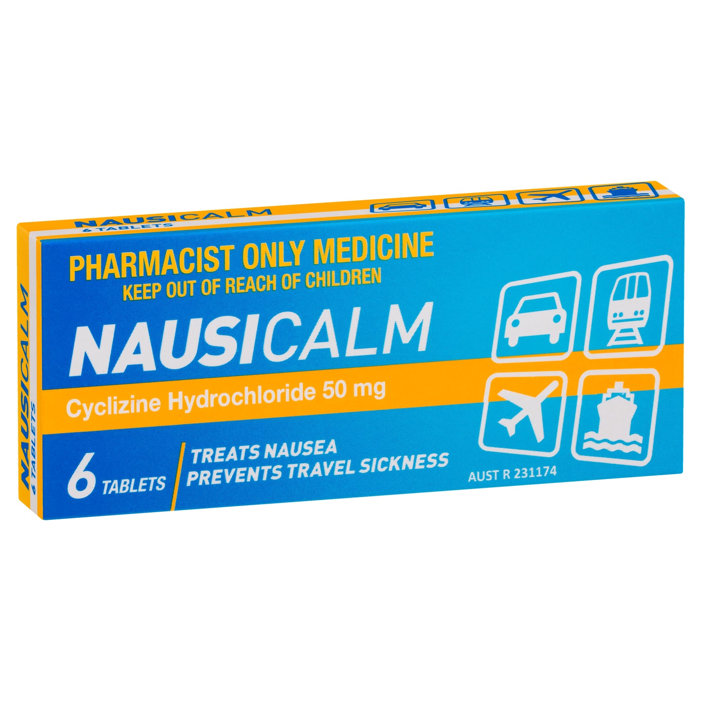 Nausicalm Tablets 50mg Blister Pack 6
