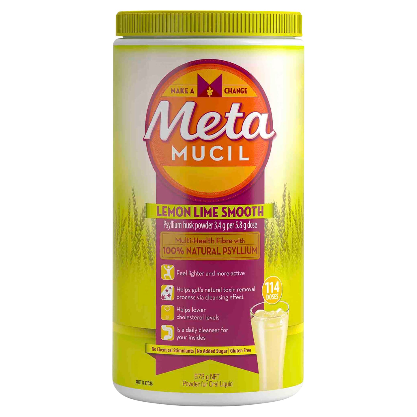 Metamucil Smooth Lemon Lime 114 Dose 673g