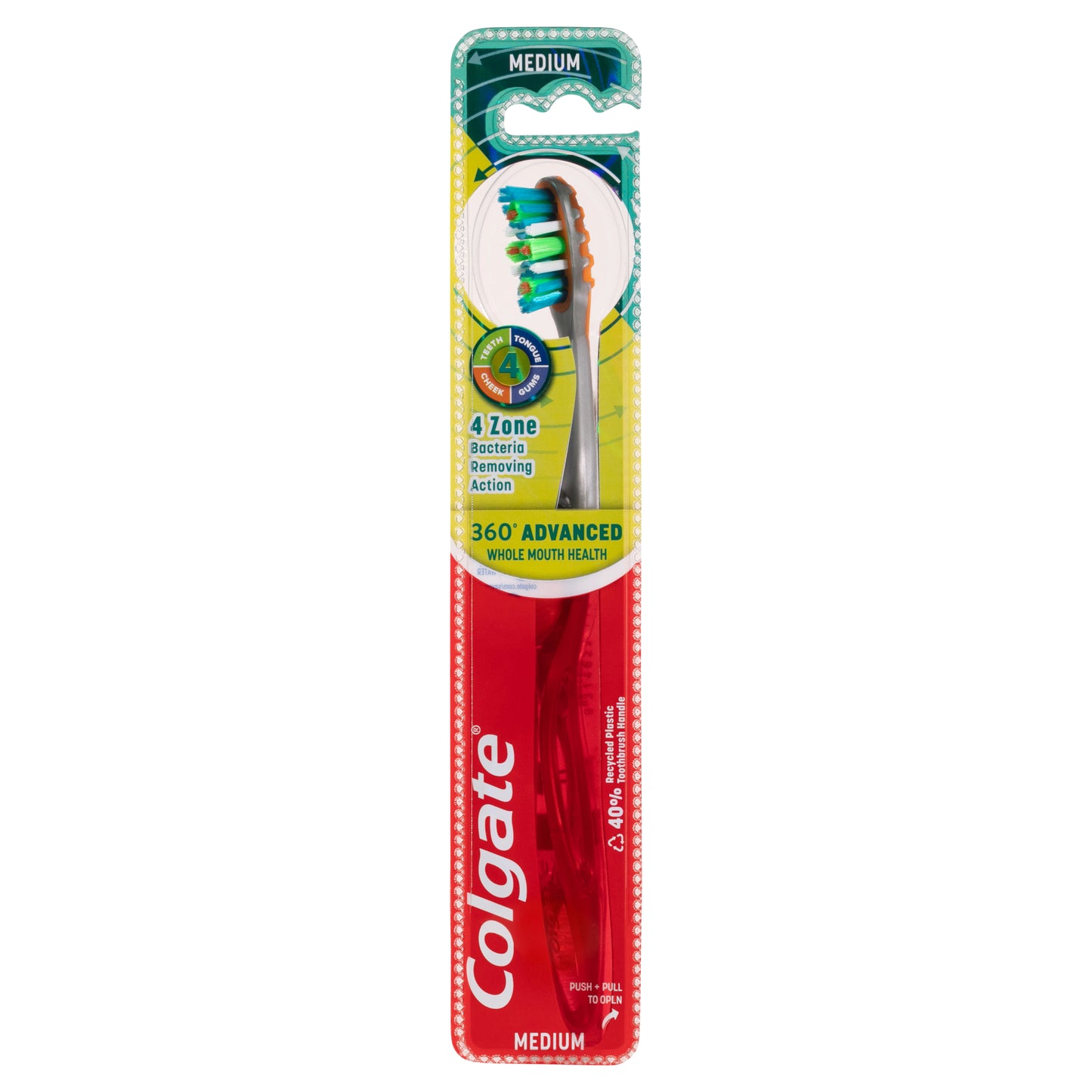 Colgate 360 Advanced Medium Toothbrush 1pk x12
