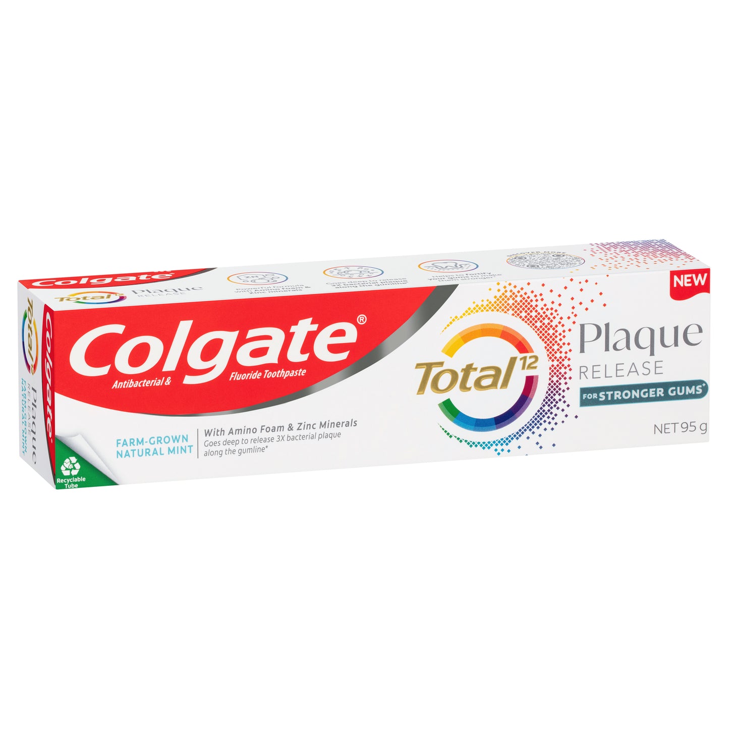 Colgate Total Plaque Fresh Mint Toothpaste 95g x12