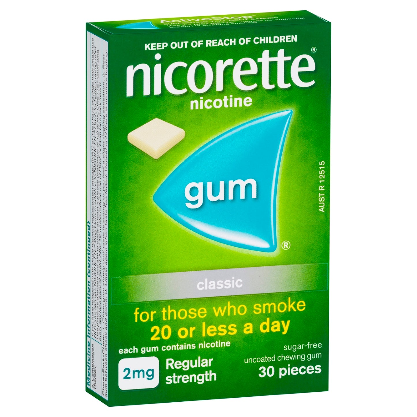 Nicorette Gum Classic Regular Strength 30 Pack