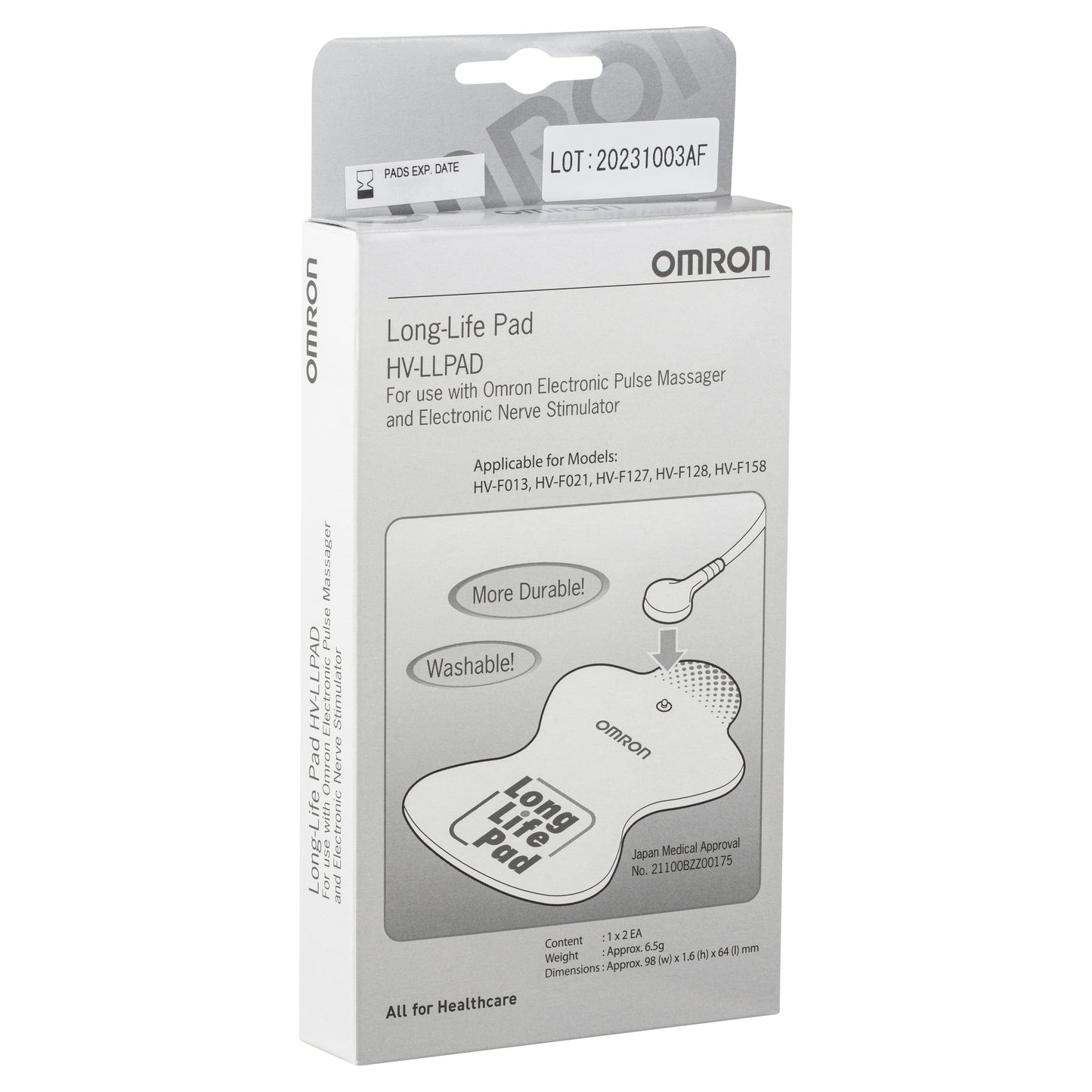 OMRON Long Life Replacement Pads for TENS LLPAD