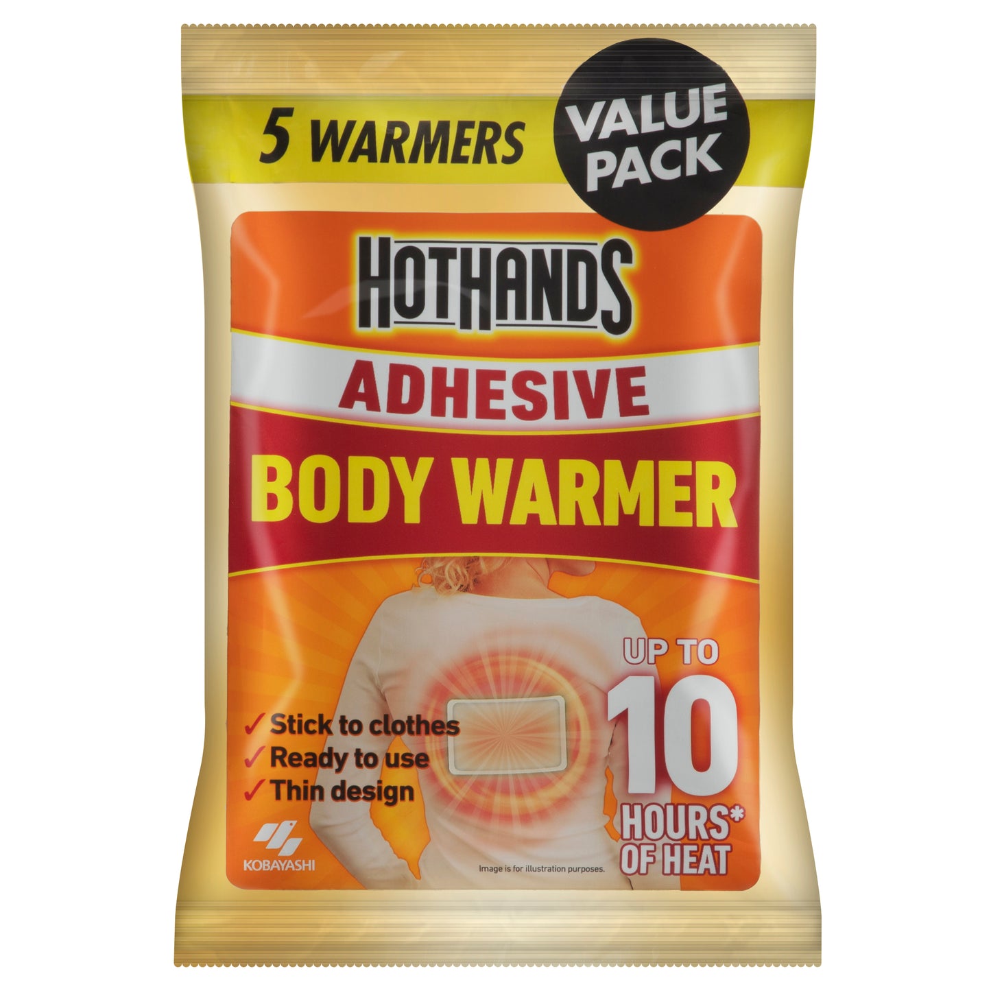 Hot Hands Adhesive Body Warmer 5Pk CDU6