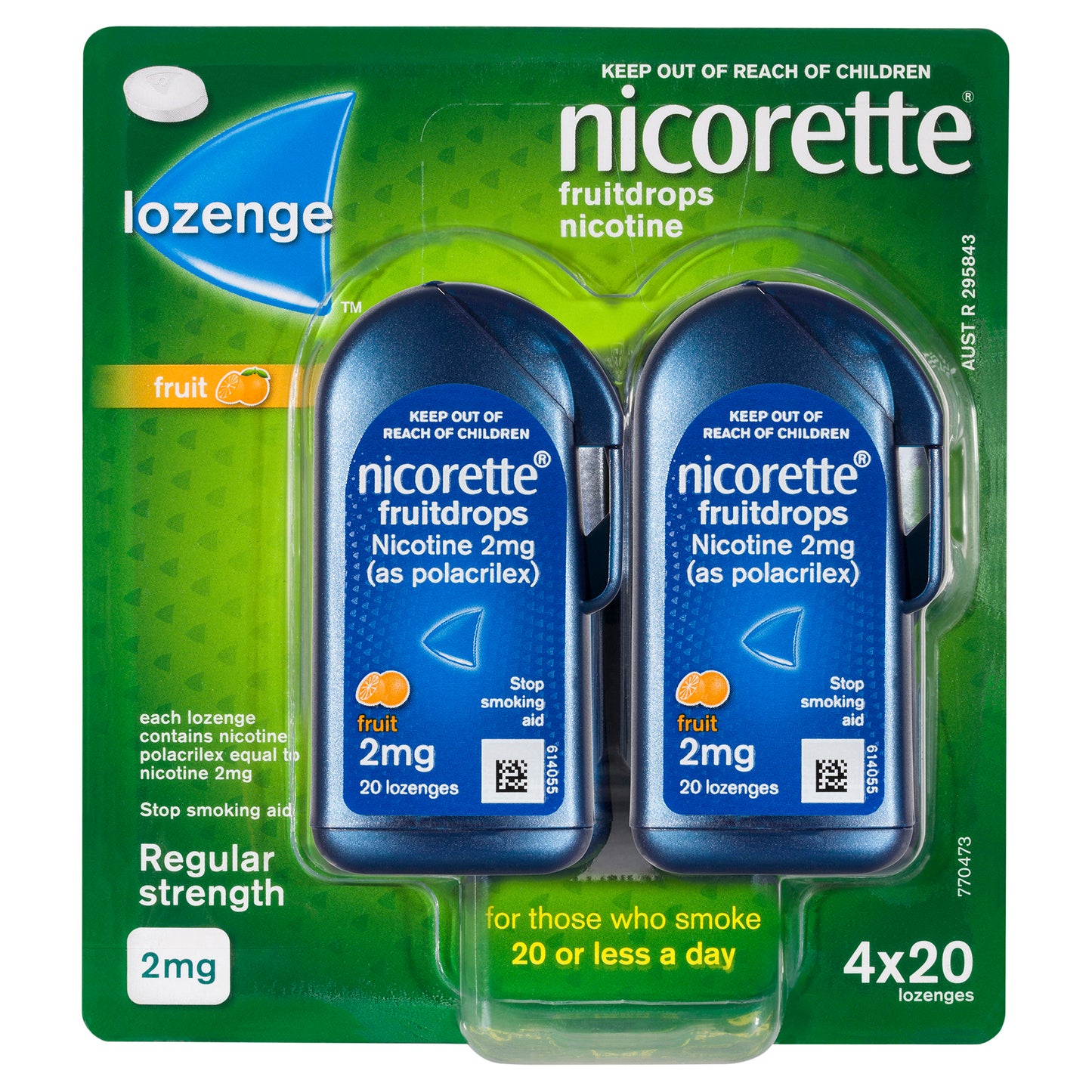 Nicorette Freshfruit Lozenges 2 mg 80 Pack