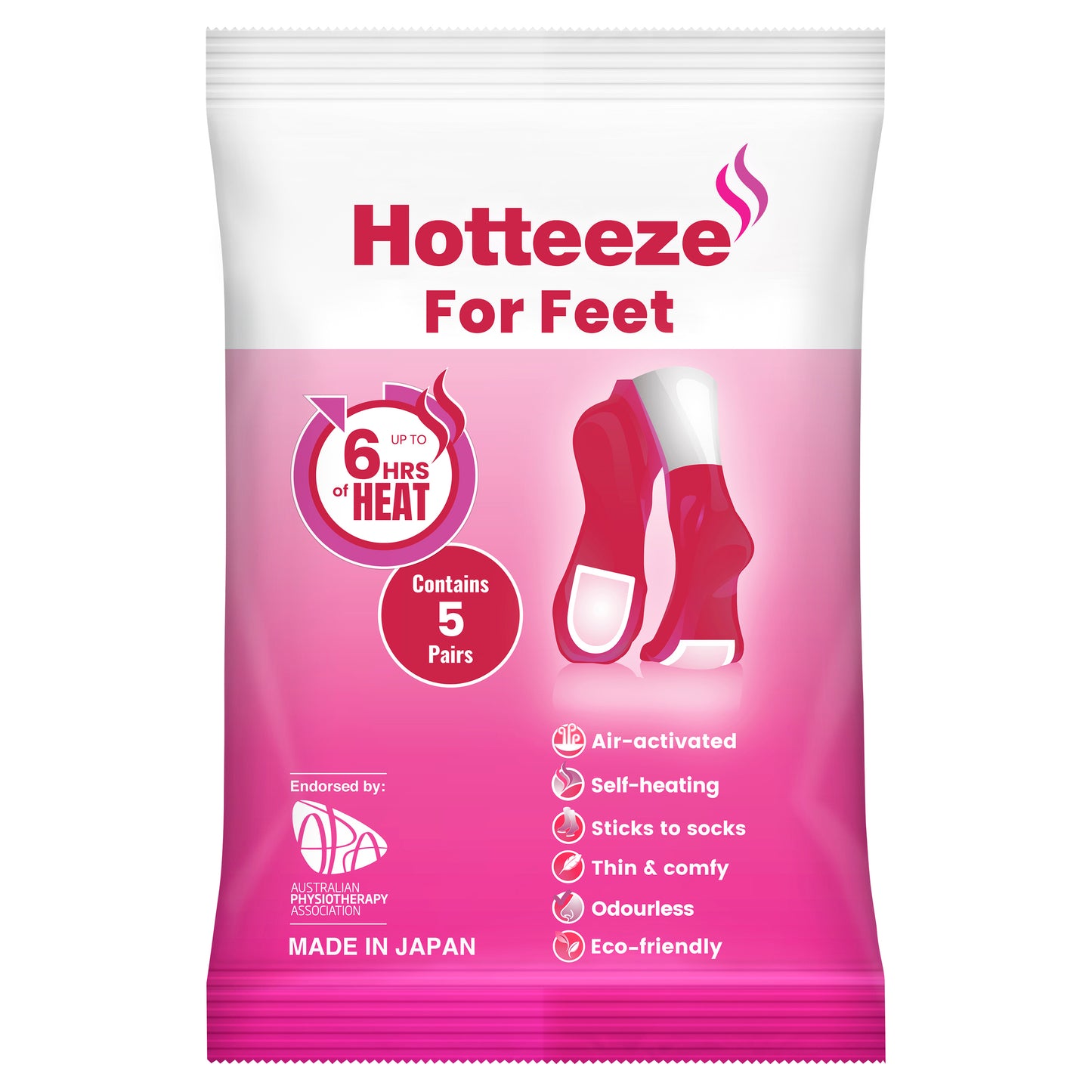 Hotteeze Feet Warmers 5Pk