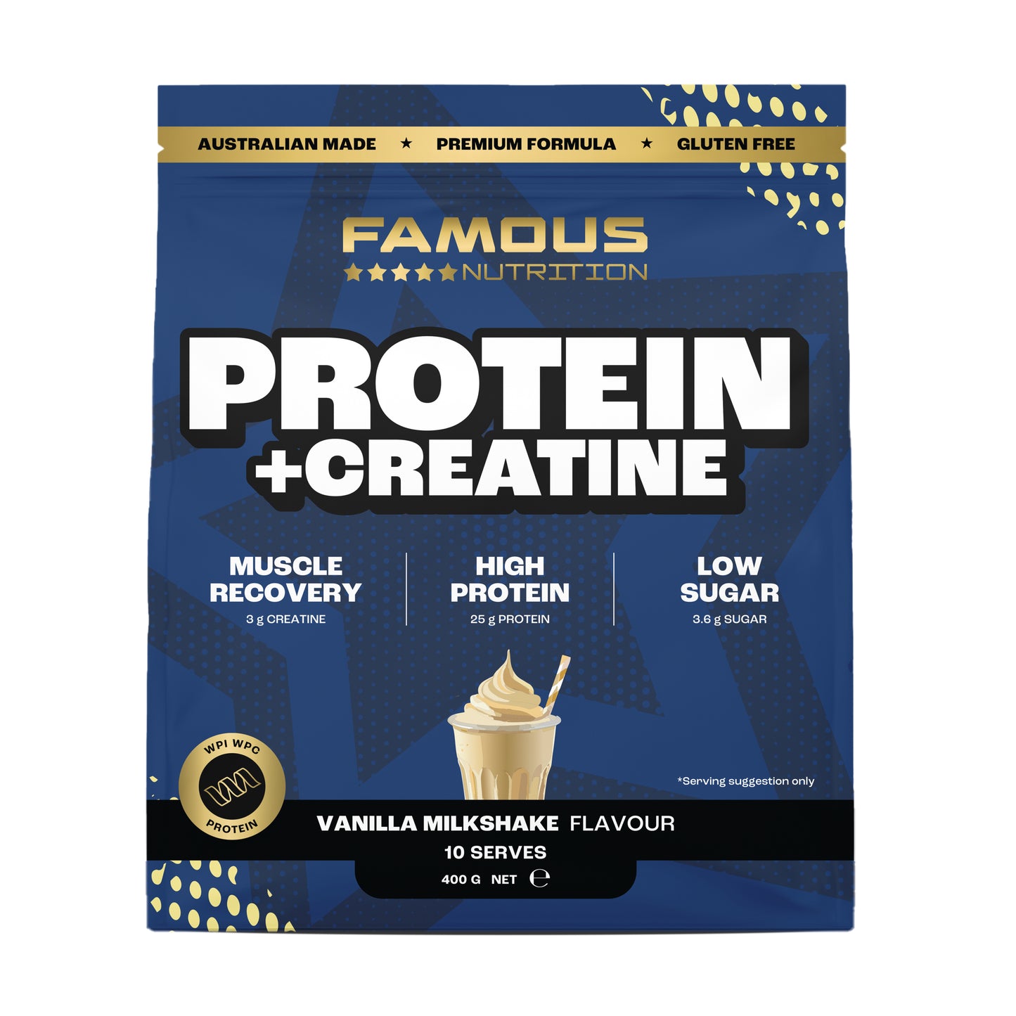 Famous Nutrition Protein + Creatine Vanilla 400g