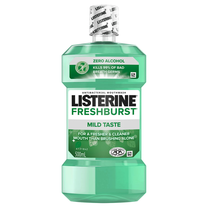 Listerine Fresh Burst Zero Mouthwash 500ml