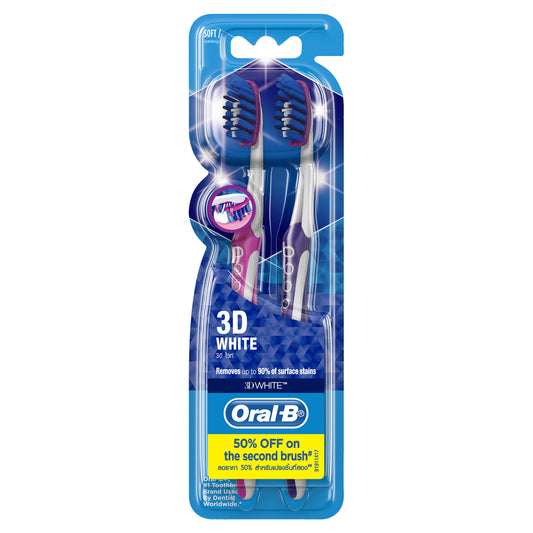 Oral-B 3D White Charcoal Toothbrush 2pk