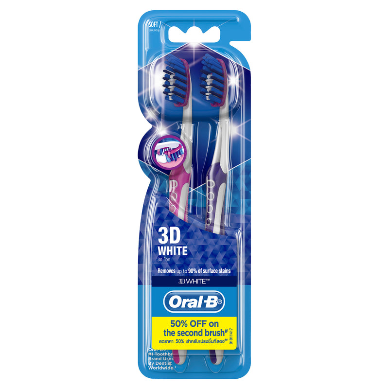 Oral-B 3D White Charcoal Toothbrush 2pk