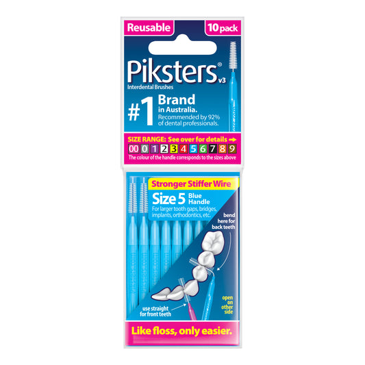 Piksters Interdental Brushes Size 5 Blue 10pk