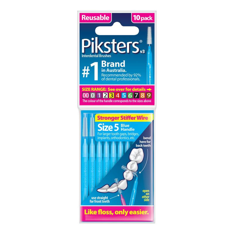 Piksters Interdental Brushes Size 5 Blue 10pk