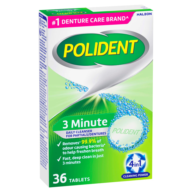 Polident Fresh Active Denture Cleanser Tablets 36