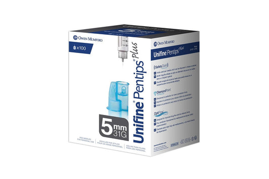 Unifine Pentips Plus Insulin Pen Needles 31 Gauge 5 mm Box of 100
