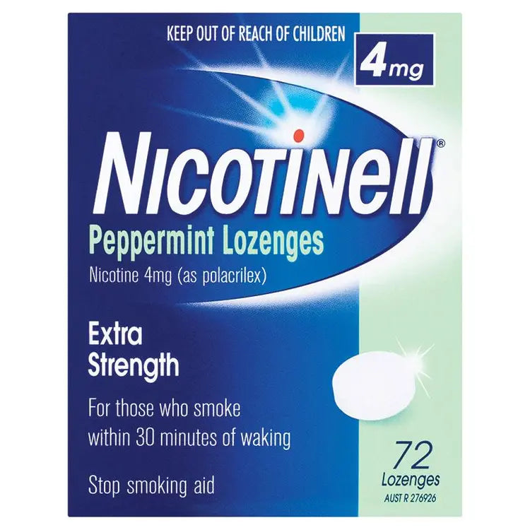 Nicotinell Extra Strength 4mg 72 Lozenges – Peppermint