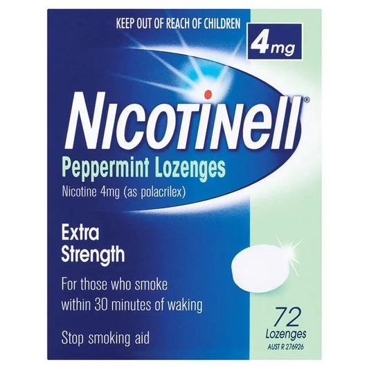 Nicotinell Extra Strength 4mg 72 Lozenges – Peppermint