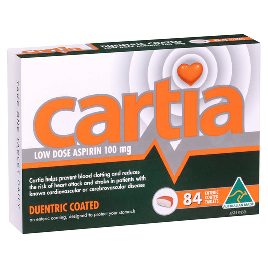 Cartia Aspirin 100mg Tablets 84
