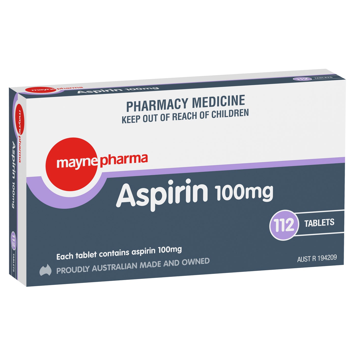 Mayne Aspirin 100mg Tablets 112