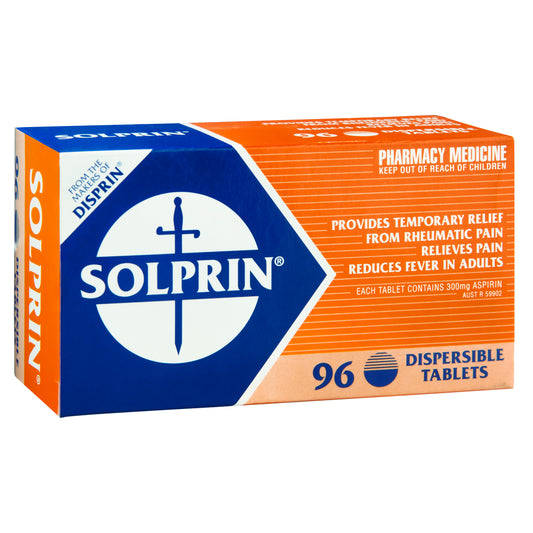 Solprin Soluble Aspirin 300mg Tablets 96
