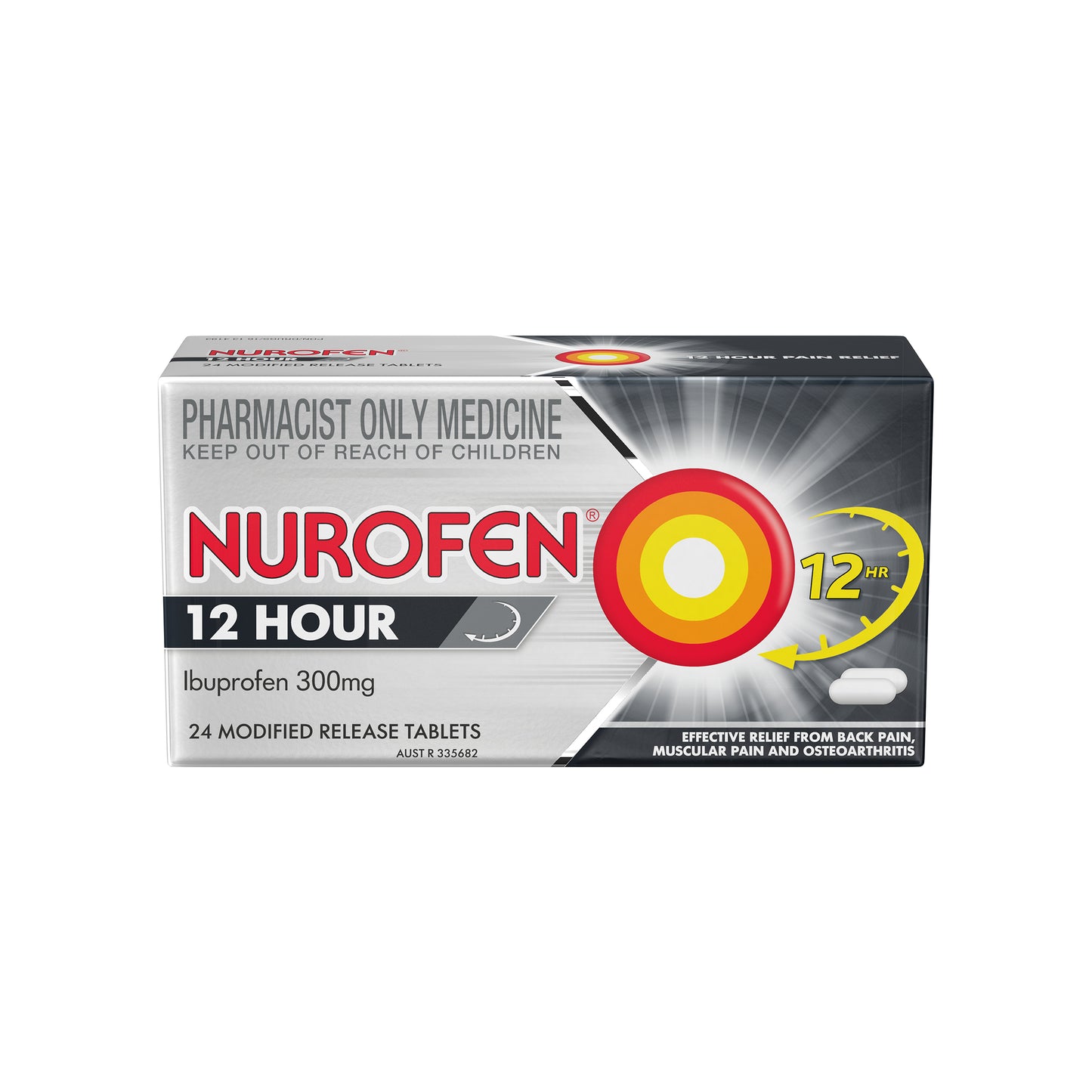 Nurofen 12 Hour Ibuprofen 300mg Tablets 24