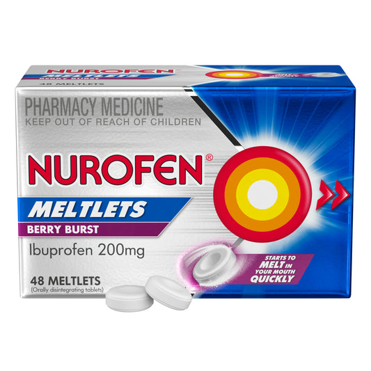 Nurofen Meltlets Berry Burst Ibuprofen 200mg 48