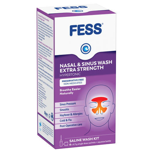 Fess Nasal & Sinus Wash Kit Extra Relief 6 Sachets