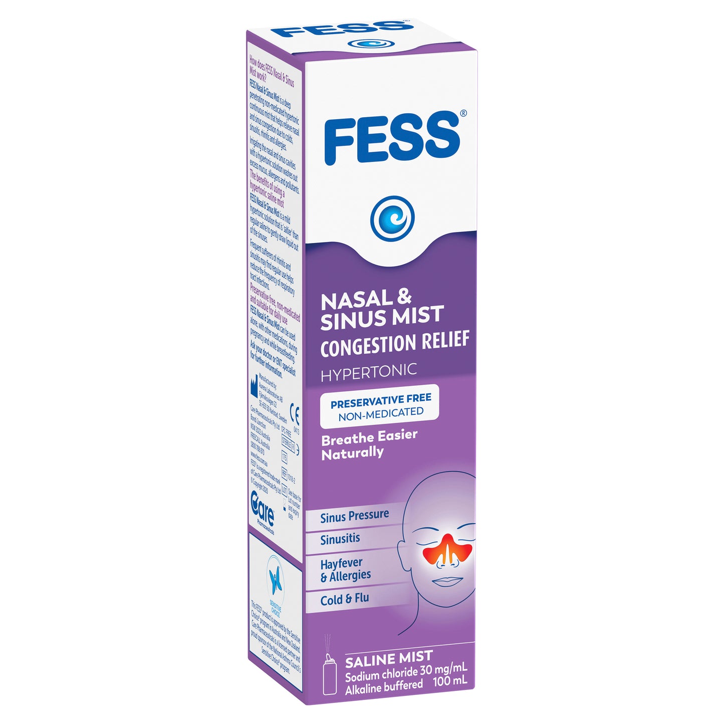 Fess Sinu Cleanse Hypertonic Nasal Spray 100mL