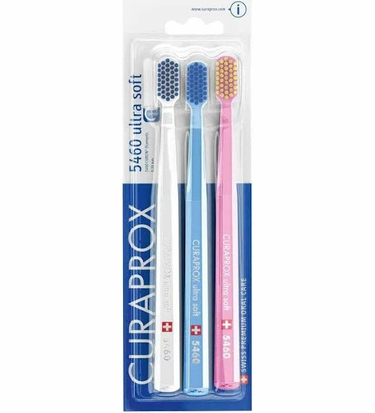 Curaprox Ultra Soft Toothbrush 5460 Trio Pack (Colours selected at random)