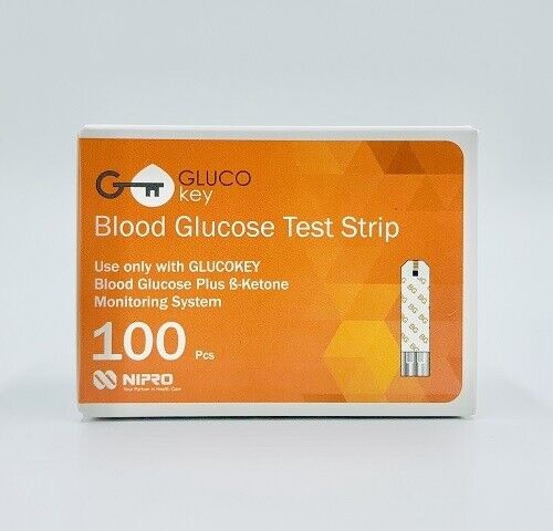 GlucoKey Blood Glucose Test Strips 100 Strips
