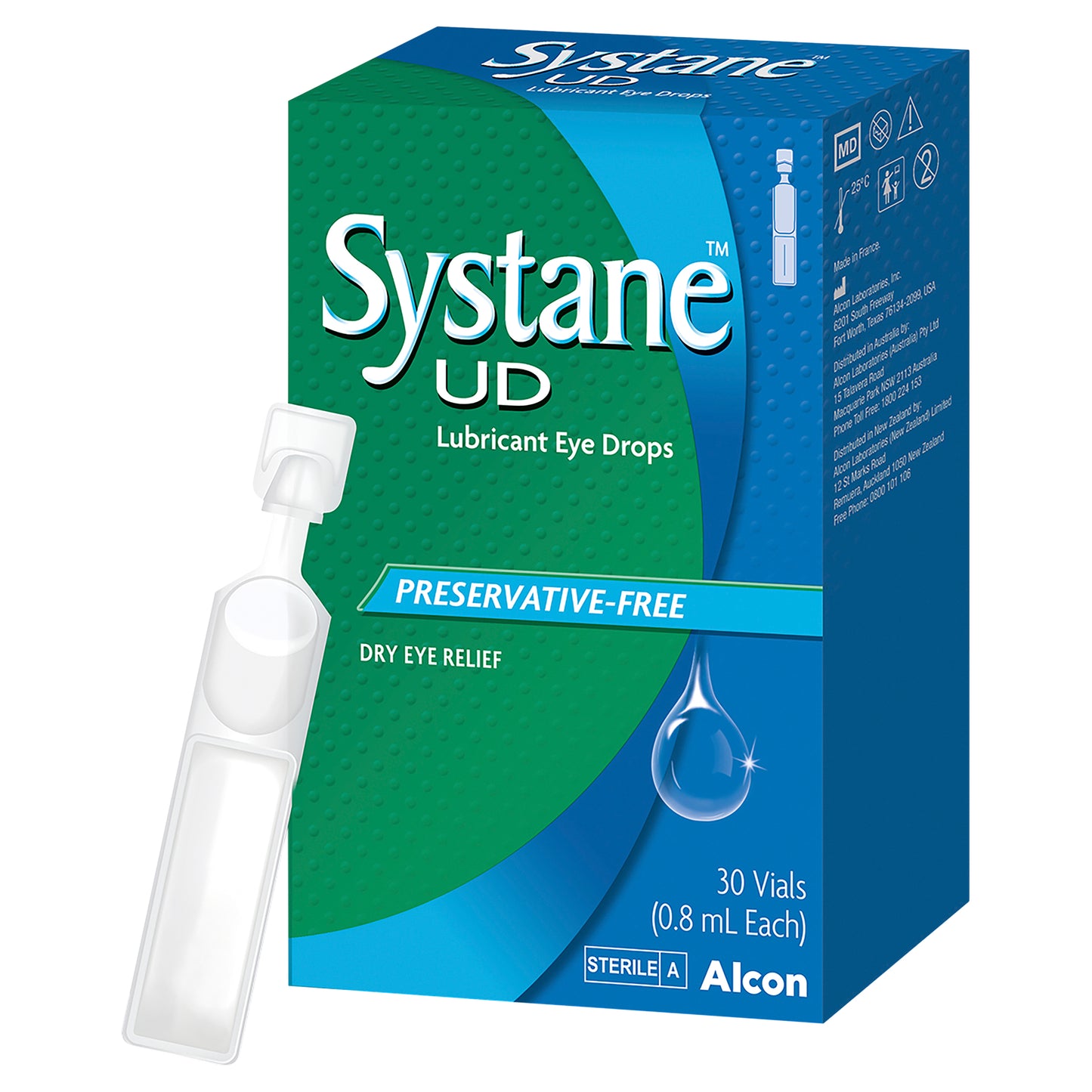 Systane Unit Dose Lubricant Eye Drops Vials 0.8mL 30
