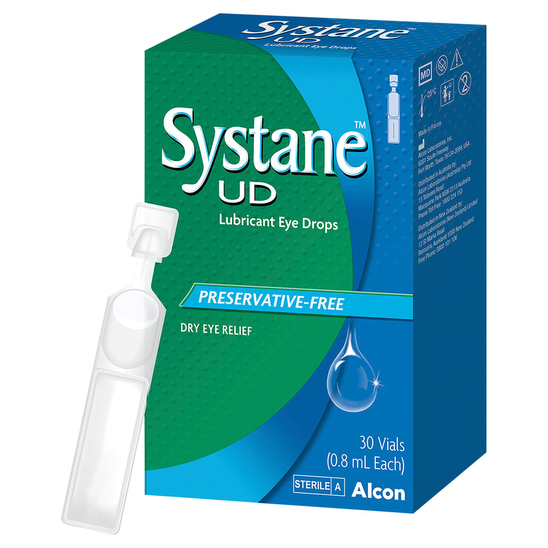 Systane Unit Dose Lubricant Eye Drops Vials 0.8mL 30