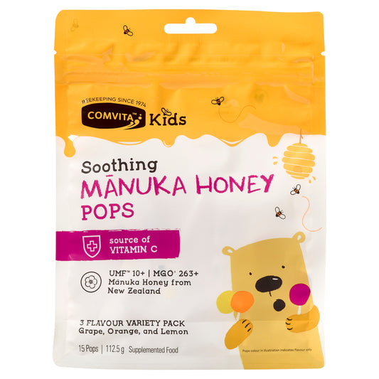 Comvita Kids Manuka Honey Soothing Pops 15 Pack