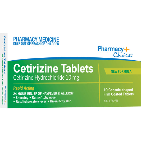 Pharmacy Care Cetirizine 10mg Tablets 10