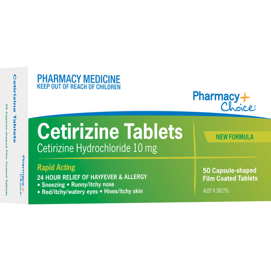 Pharmacy Care Cetirizine 10mg Tablets 50