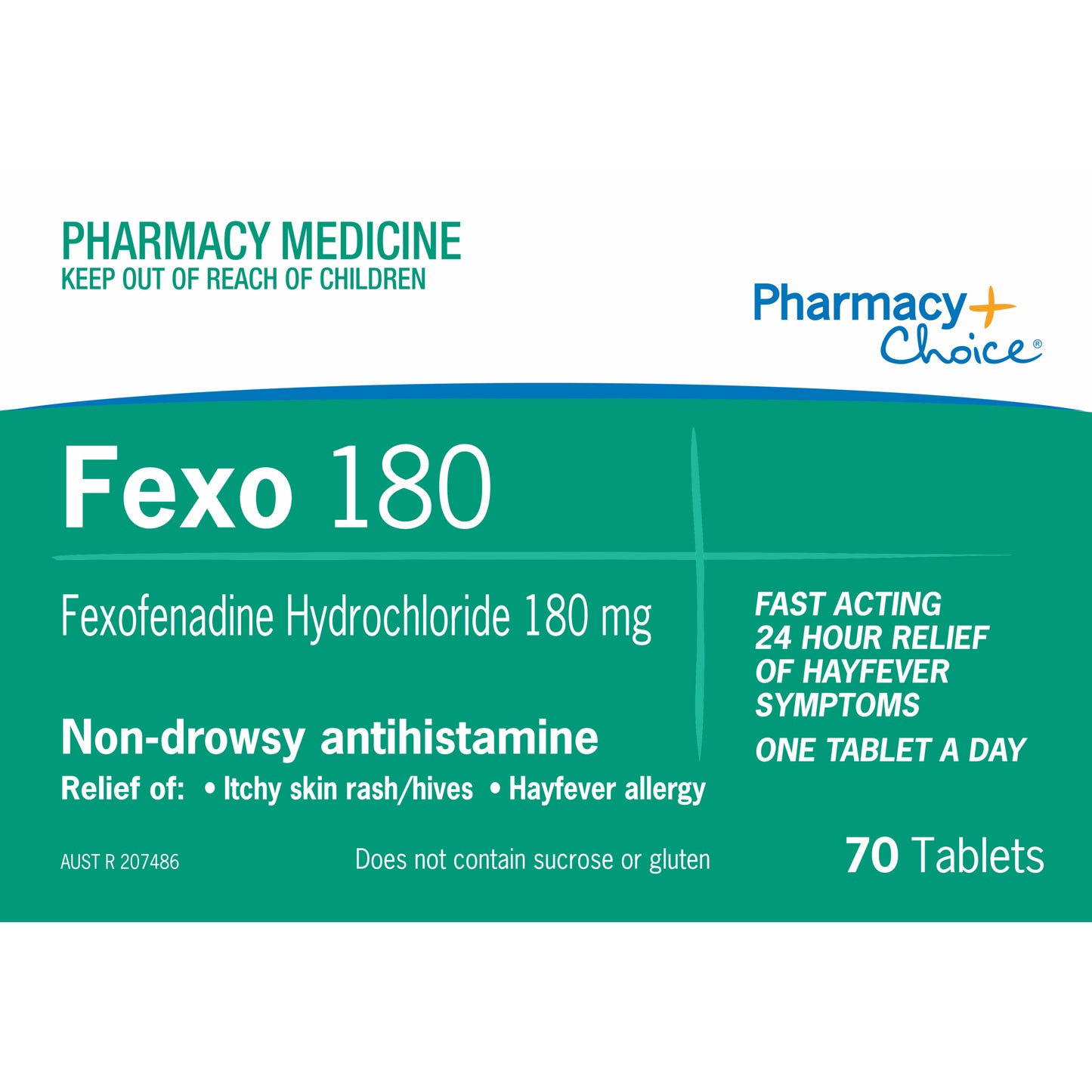Pharmacy Care Fexofenadine 180mg Tablets 70