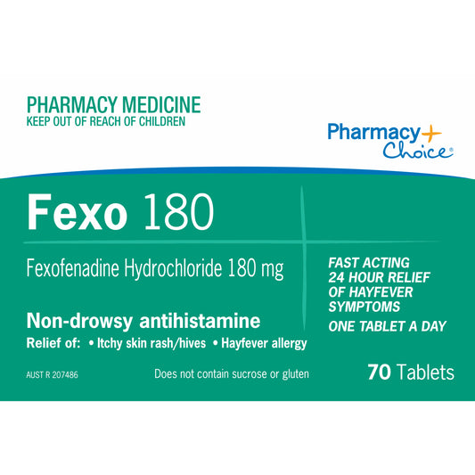 Pharmacy Care Fexofenadine 180mg Tablets 70