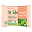 Simple Instant Glow Face Wipes 20 Pack