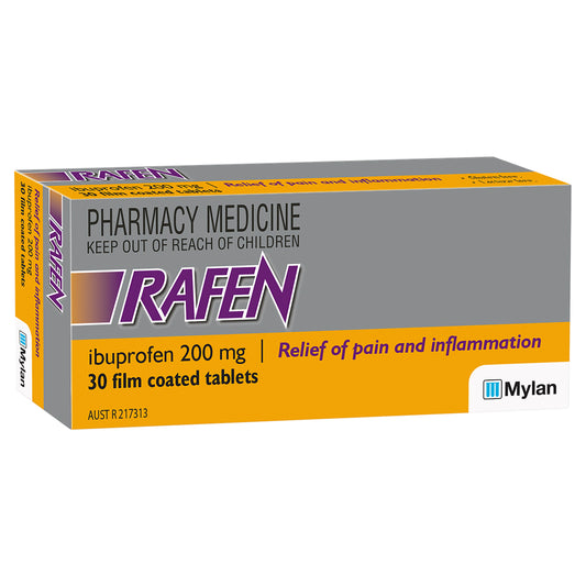 Rafen Ibuprofen 200mg Tablets 30 (Blister Pack)