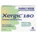 Xergic Fexofenadine 180mg Tablets 30 (Blister Pack)