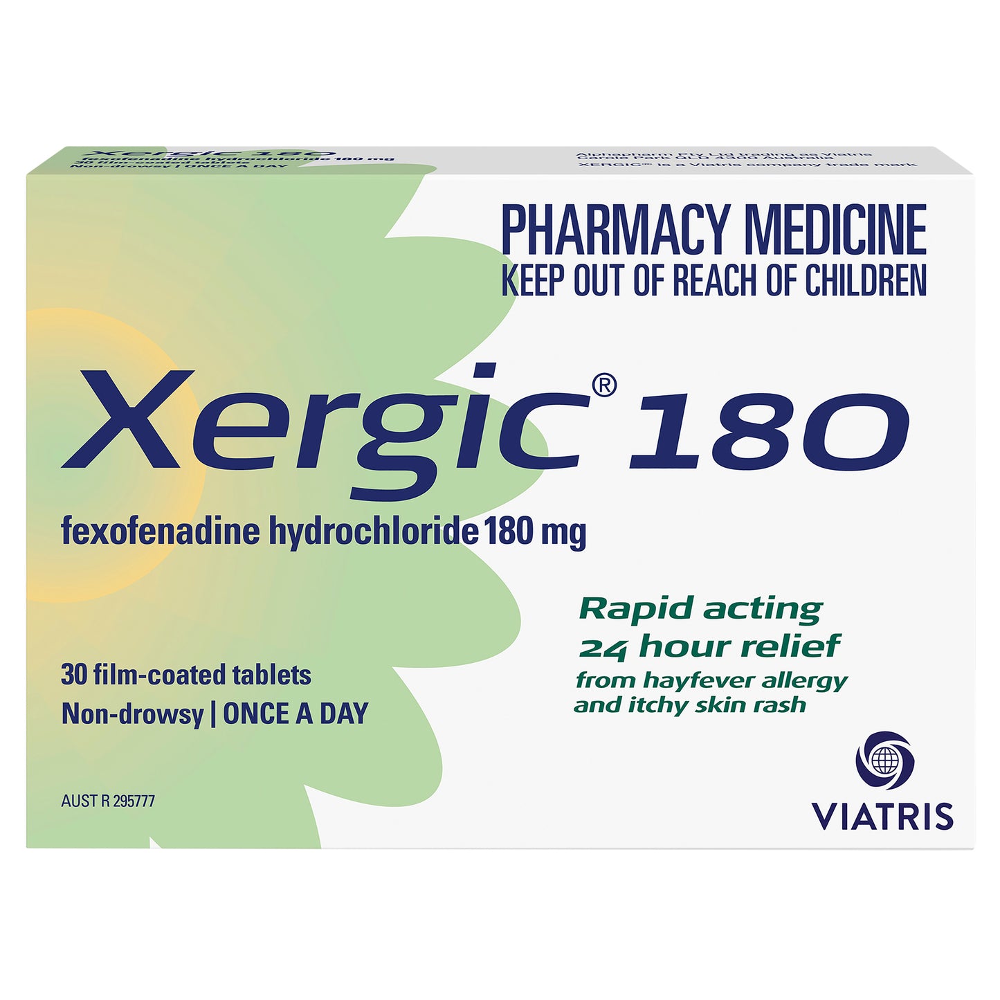 Xergic Fexofenadine 180mg Tablets 30 (Blister Pack)