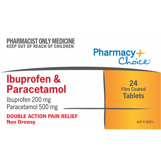 Pharmacy Choice Ibuprofen + Paracetamol Tablets 24