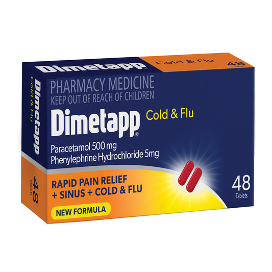 Dimetapp Cold & Flu Decongestant Tablets 48