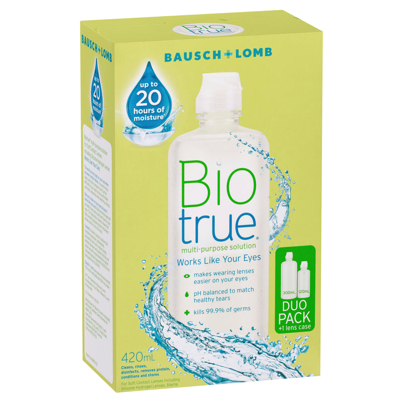 Bausch & Lomb Biotrue Multipurpose 300mL + 120mL Duo Pack