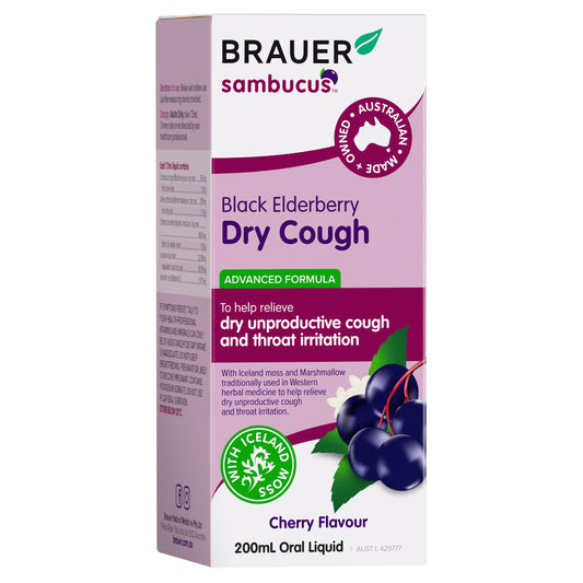 Brauer Elderberry Dry Cough Adult 200mL